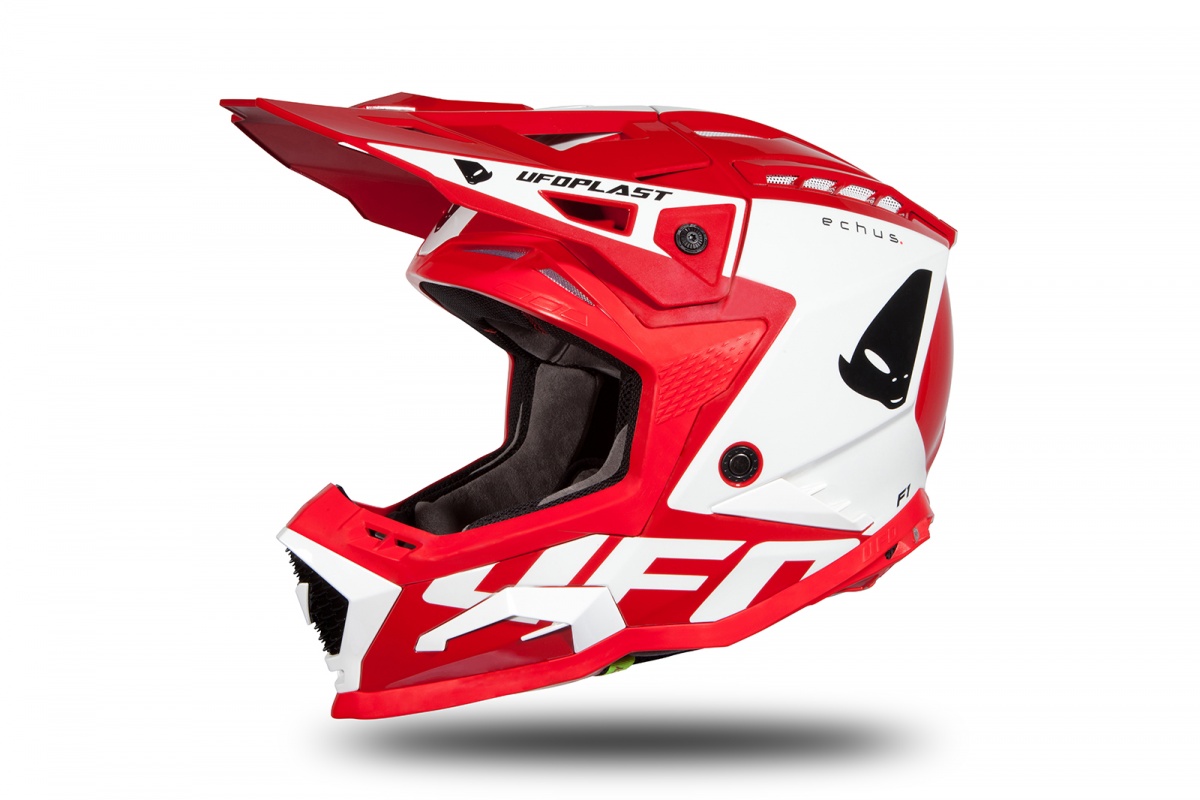 Red motocross helmet online