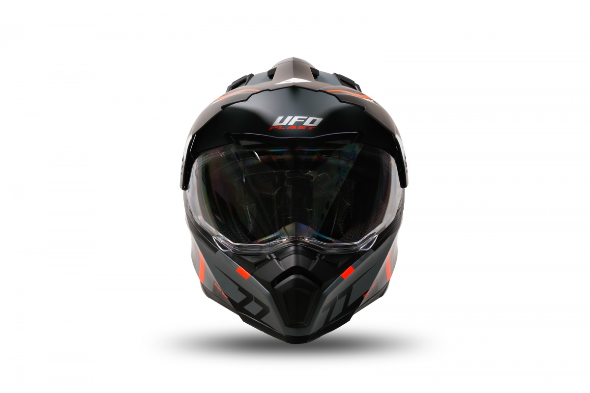 Motocross Aries helmet grey and orange - Helmets - HE13500-EF - Ufo Plast