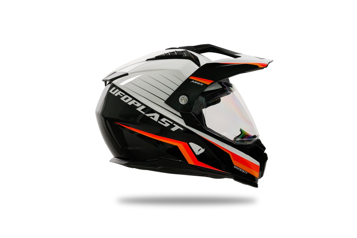 Motocross Aries helmet black and white - Helmets - HE13500-WK - Ufo Plast