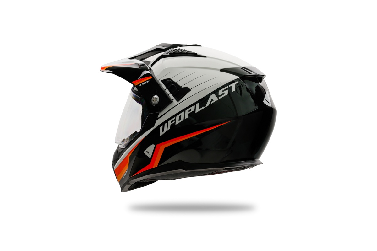 Motocross Aries helmet black and white - Helmets - HE13500-WK - Ufo Plast