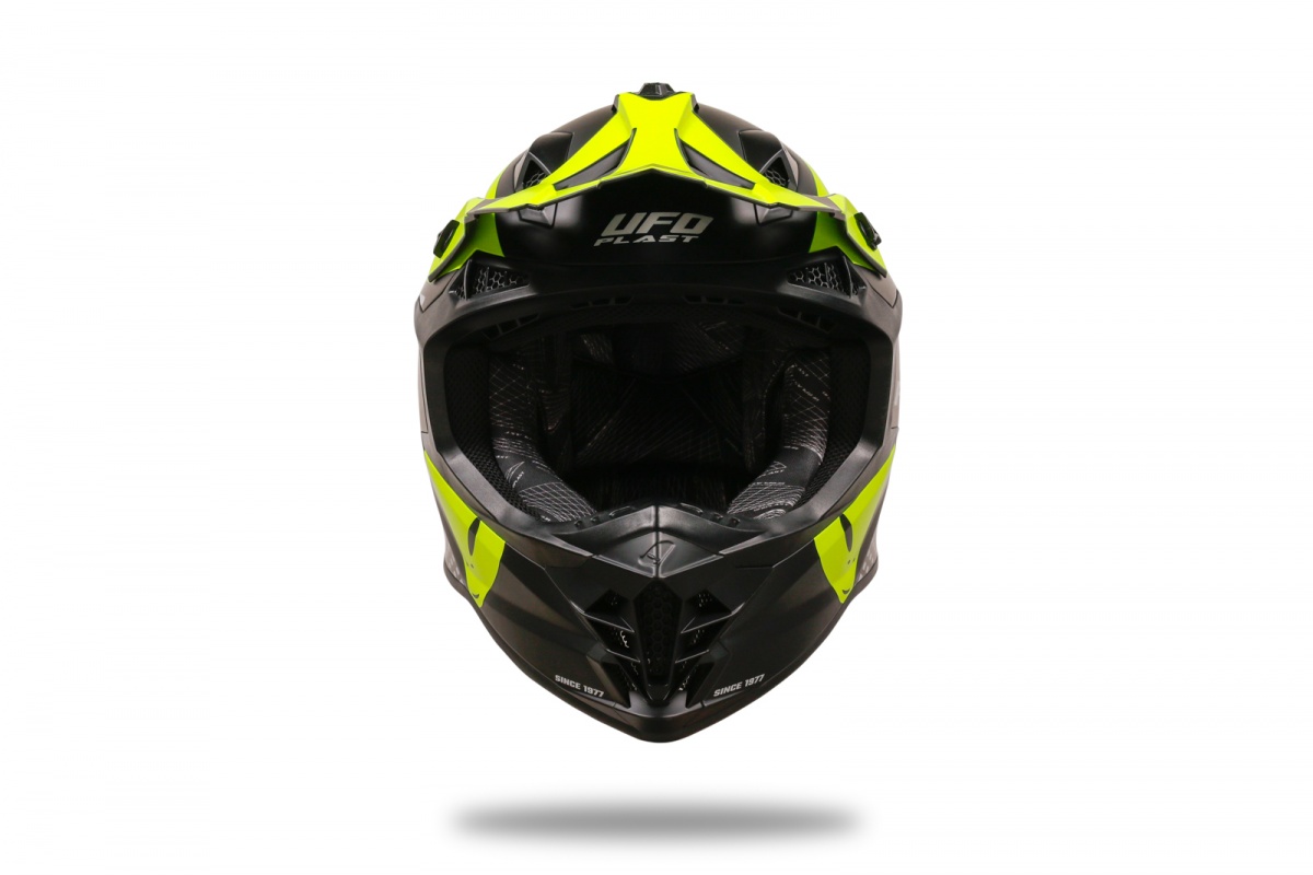 Motocross Intrepid helmet black and neon yellow - Helmets - HE13400-KD - Ufo Plast